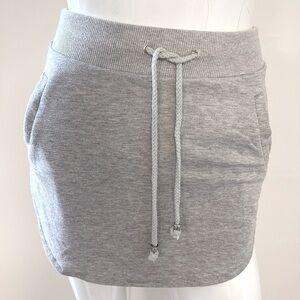 NIGHTWALKER Curve Grey Drawstring Mini Skirt Sweatshirt Fabric PacSun